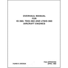 Essco Aircraft Aircraft Manual Continental IO-360,TSIO-360,LTSIO-360 Overhaul Manual (X-30030A)