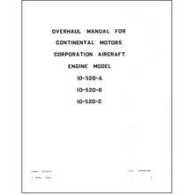 Essco Aircraft Aircraft Manual Continental IO-520-A, B, C 1964 Overhaul Manual (10-52-3)