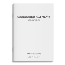 Essco Aircraft Aircraft Manual Continental O-470-13 Parts Catalog Parts Catalog (COO470-P-C)