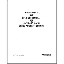 Essco Aircraft Aircraft Manual Continental O-470 & IO-470 Series 1982 Maintenance & Overhaul (X30022A)