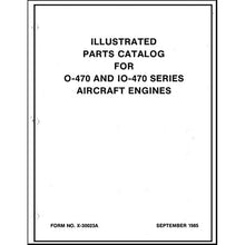 Essco Aircraft Aircraft Manual Continental O-470 & IO-470 Series Illustrated Parts Catalog (X30023A)