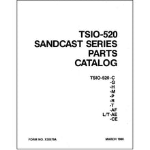 Essco Aircraft Aircraft Manual Continental TSIO 520 Series Parts Catalog (X30579A)
