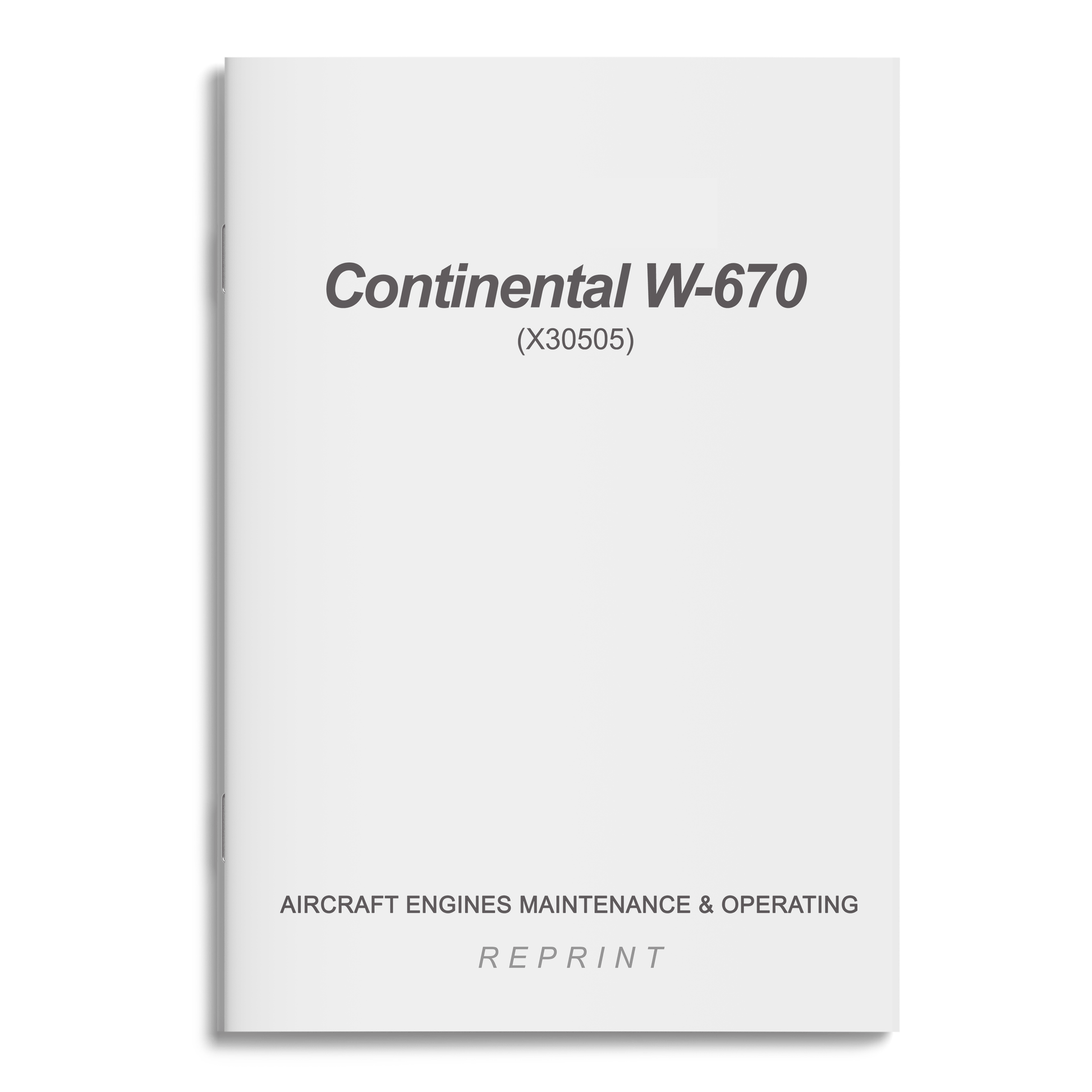 Essco Aircraft Aircraft Manual Continental W-670 Aircraft Engines Maintenance & Operating (AW7-A)