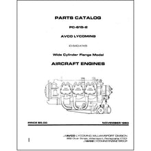 Essco Aircraft Aircraft Manual Lycoming IO-540-K1K5 1983 Parts Catalog PC-615-2 (PC-615-2)