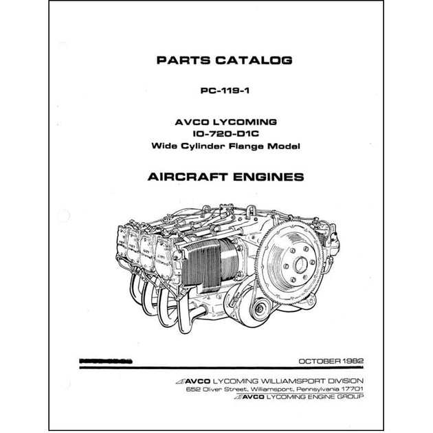 Lycoming IO-720 Parts Catalog | Essco Clear Reproduction