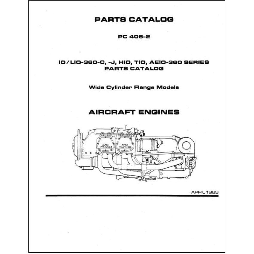 Essco Aircraft Aircraft Manual Lycoming IO,LIO,AEIO-360Series, 1983 Parts Catalog PC-406-2B (PC-406-2B)