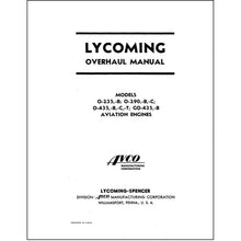 Essco Aircraft Aircraft Manual Lycoming O-235,B,O-290,B,C,O-435,B,C,T Overhaul (60295)