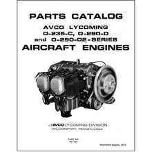 Essco Aircraft Aircraft Manual Lycoming O-235-C,O-290-D,O-290-D2 1973 Parts Catalog (PC-102)