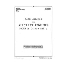 Essco Aircraft Aircraft Manual Lycoming O-290-1, & -3 Illustrated Parts (01-15CA-4)