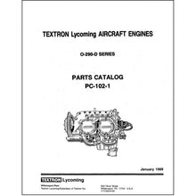 Essco Aircraft Aircraft Manual Lycoming O-290-D Series 1988 Parts Catalog PC-102-1 (PC-102-1)