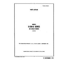 Essco Aircraft Aircraft Manual Lycoming O-290-G Air Cooled Engines Parts Catalog (19-45-91)