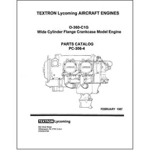 Essco Aircraft Aircraft Manual Lycoming O-360-C1G 1987 Parts Catalog PC-306-7 (PC-306-4A)