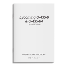 Essco Aircraft Aircraft Manual Lycoming O-435-6 & O-435-6A Overhaul Instructions (02-15BD-503)