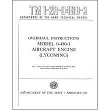 Essco Aircraft Aircraft Manual Lycoming O-480-1 Overhaul Instructions (1-2R-0480-3)