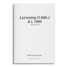 Essco Aircraft Aircraft Manual Lycoming O-540-J & L 1994 Parts Catalog PC-415-1 (PC-415-1)
