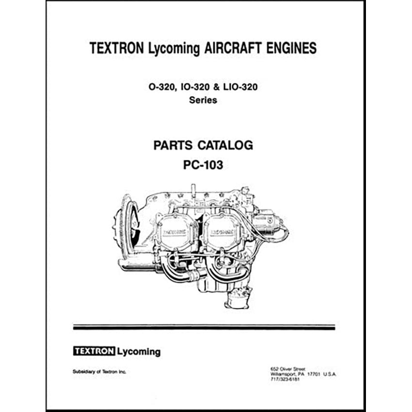 O,IO,&LIO,320Series,Revised1988 Parts Catalog PC103