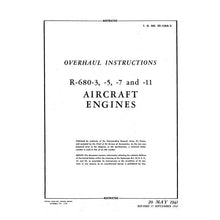Essco Aircraft Aircraft Manual Lycoming R-680-3,-5,-7,&-11 Overhaul Instructions (02-15AA-3)