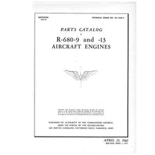 Essco Aircraft Aircraft Manual Lycoming R-680-9 & -13 Engines 1942 Parts Catalog (TO#02-15AB-44)