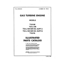 Essco Aircraft Aircraft Manual Lycoming T53-13B, T53-L-13B Illustrated Parts Catalog (T5313-4)