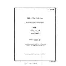 Essco Aircraft Aircraft Manual Lycoming T53-L-1, -1A, -1B 1963 Illustrated Parts (2J-T53-4)