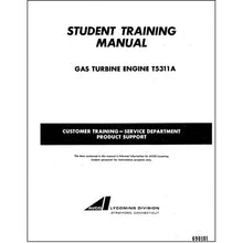 Essco Aircraft Aircraft Manual Lycoming T5311A Gas Turbine Engine Student Training Manual (690101)