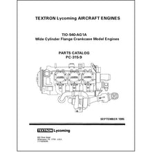 Essco Aircraft Aircraft Manual Lycoming TIO-540-AG1A 1995 Parts Catalog PC-315-9 (PC-315-9)