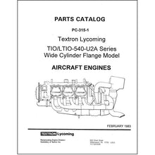 Essco Aircraft Aircraft Manual Lycoming TIO-LTIO-540 Series 1983 Parts Catalog PC-315-1 (PC-315-1)