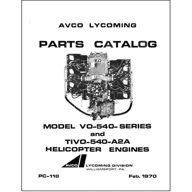 Lycoming VO-540 Parts Catalog PC-118 – High-Resolution