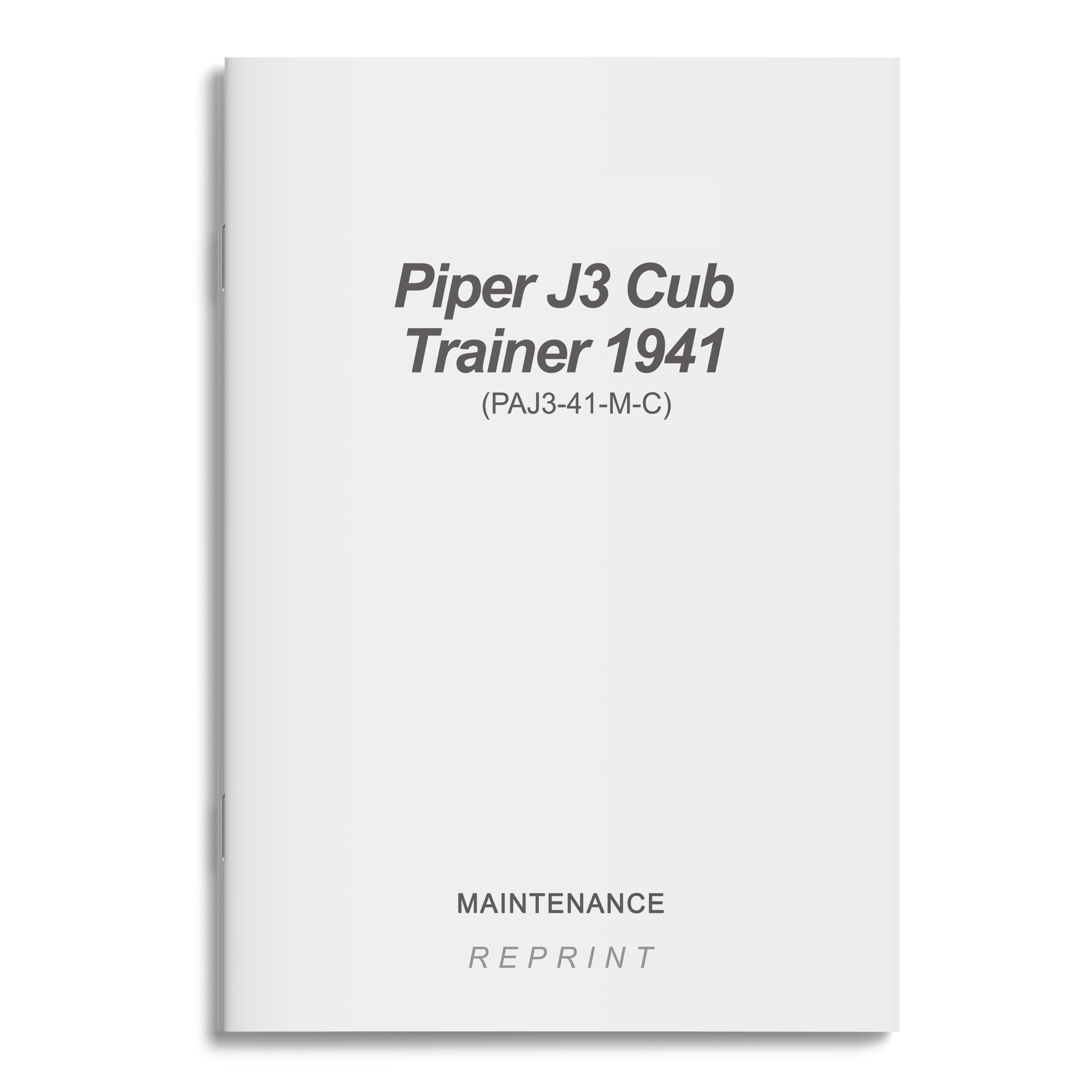 Essco Aircraft Aircraft Manual Piper J3 Cub Trainer 1941 Maintenance (PAJ3-41-M-C)