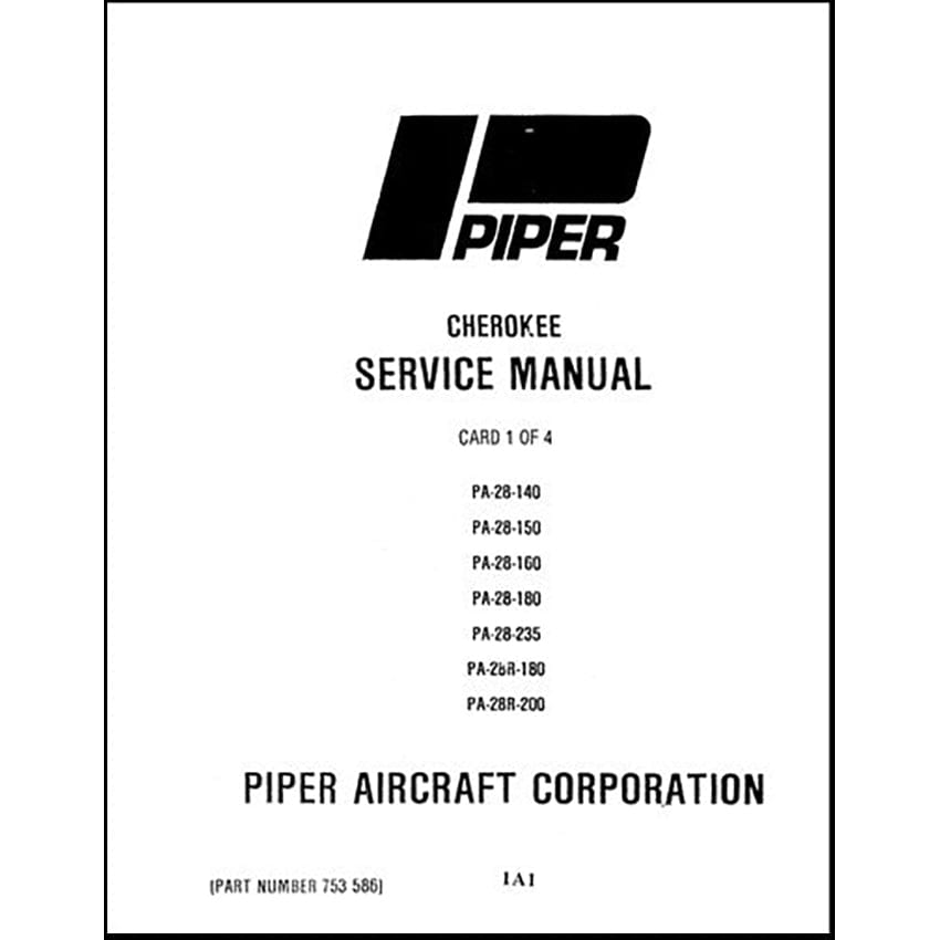 Essco Aircraft Aircraft Manual Piper PA28 Series Maintenance Manual (753-586)