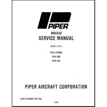 Essco Aircraft Aircraft Manual Piper PA31-300,310,325 Navajo, & C-R Maintenance Manual (753-704)