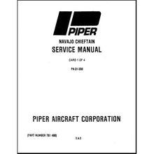 Essco Aircraft Aircraft Manual Piper PA31-350 Chieftain Maintenance Manual (761-488)