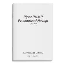 Essco Aircraft Aircraft Manual Piper PA31P Pressurized Navajo Maintenance Manual (753-770)