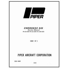 Essco Aircraft Aircraft Manual Piper PA32-260,300,PA32R-300 Cherokee Maintenance Manual (753-690)