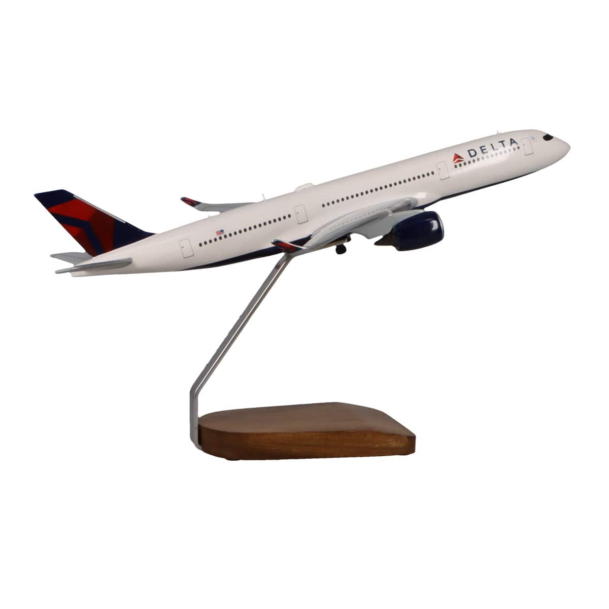 High Flying Models Aircraft Models Airbus A350-900 Delta Air Lines Large Mahogany Model