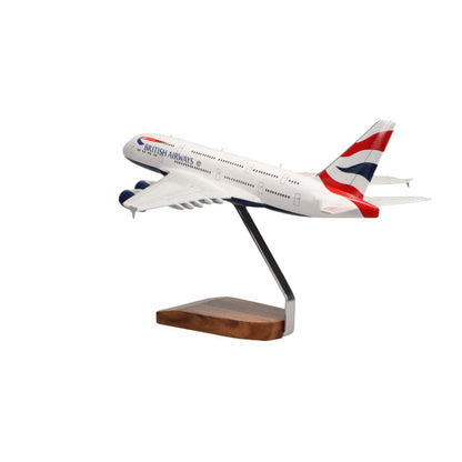 High Flying Models Aircraft Models Airbus A380 British Airways Large Mahogany Model