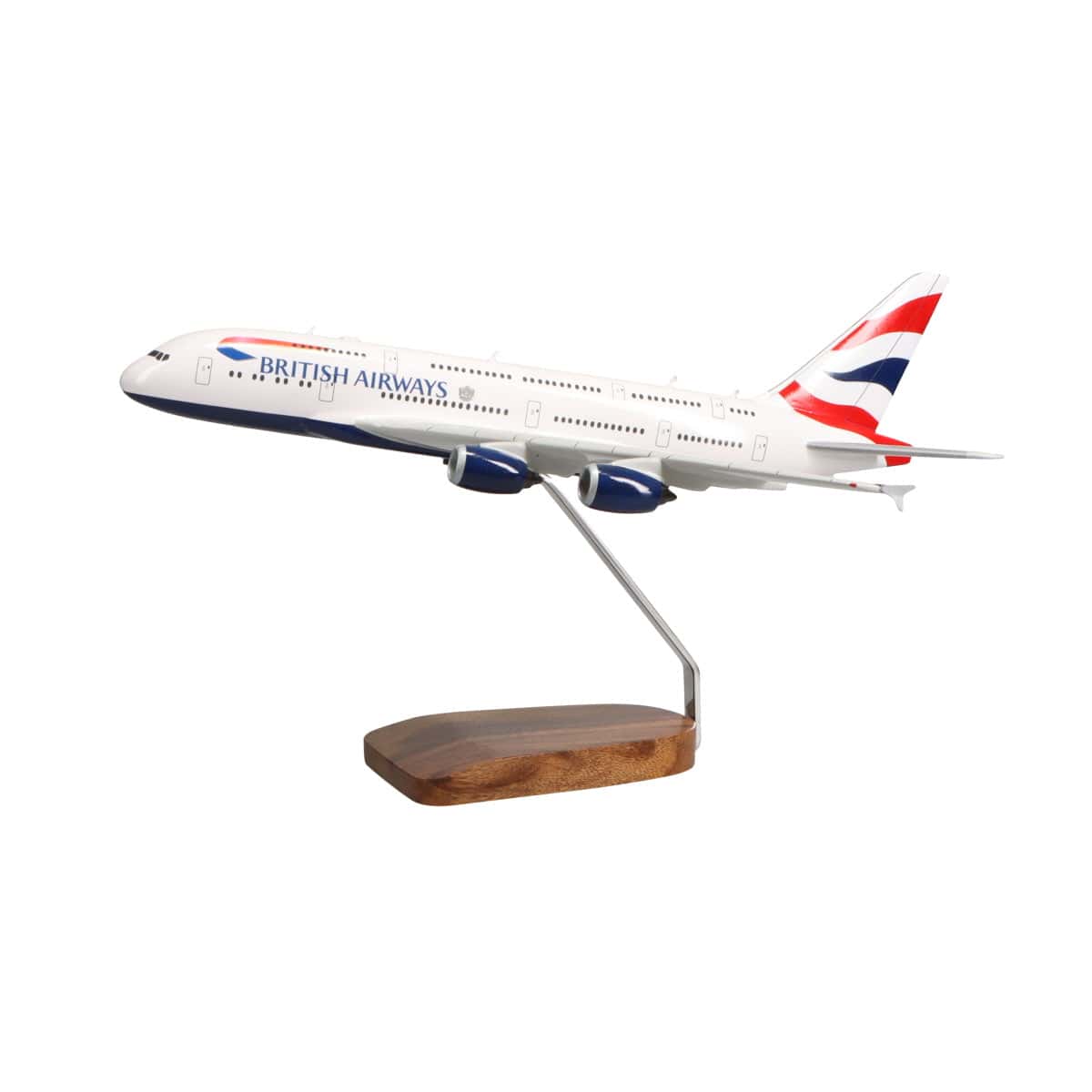 High Flying Models Aircraft Models Airbus A380 British Airways Large Mahogany Model