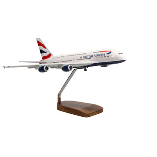 Airbus A380 British Airways Large Mahogany Model