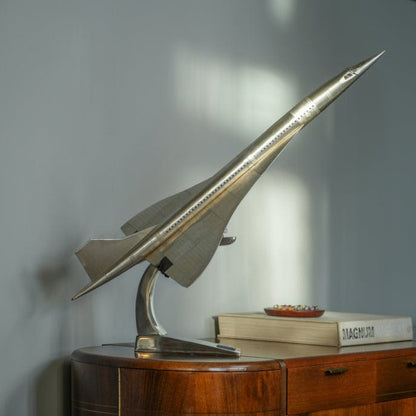 Authentic Models Aircraft Models Authentic Models Concorde AP460: Elegant Polished Aluminum Replica