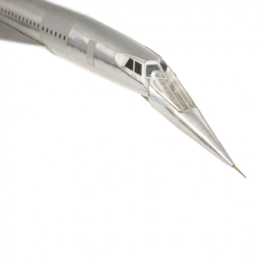 Authentic Models Aircraft Models Authentic Models Concorde AP460: Elegant Polished Aluminum Replica