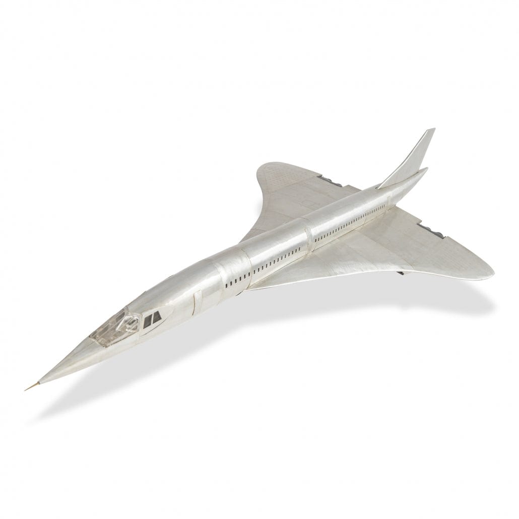 Authentic Models Aircraft Models Authentic Models Concorde AP460: Elegant Polished Aluminum Replica