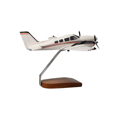 High Flying Models Aircraft Models Beechcraft Baron G58 (Red/Black) Large Mahogany Model