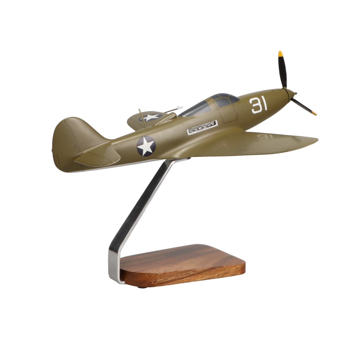 High Flying Models Aircraft Models Bell P-39 Aircobra Large Mahogany Model