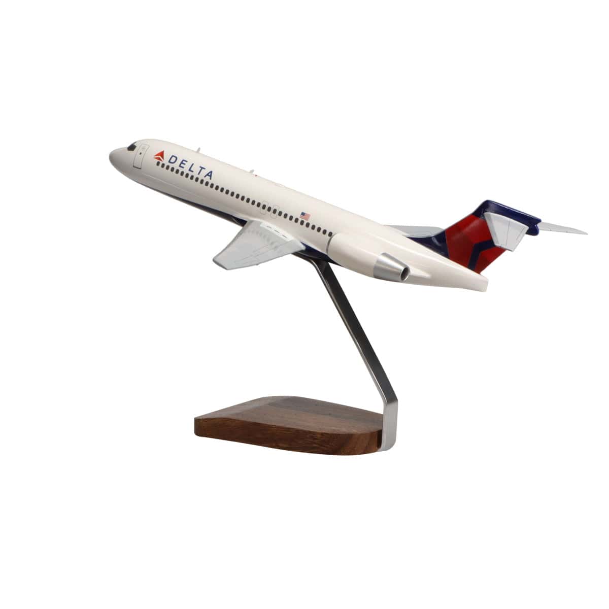 High Flying Models Aircraft Models Boeing 717 Delta Air Lines Large Mahogany Model