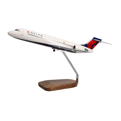 High Flying Models Aircraft Models Boeing 717 Delta Air Lines Large Mahogany Model
