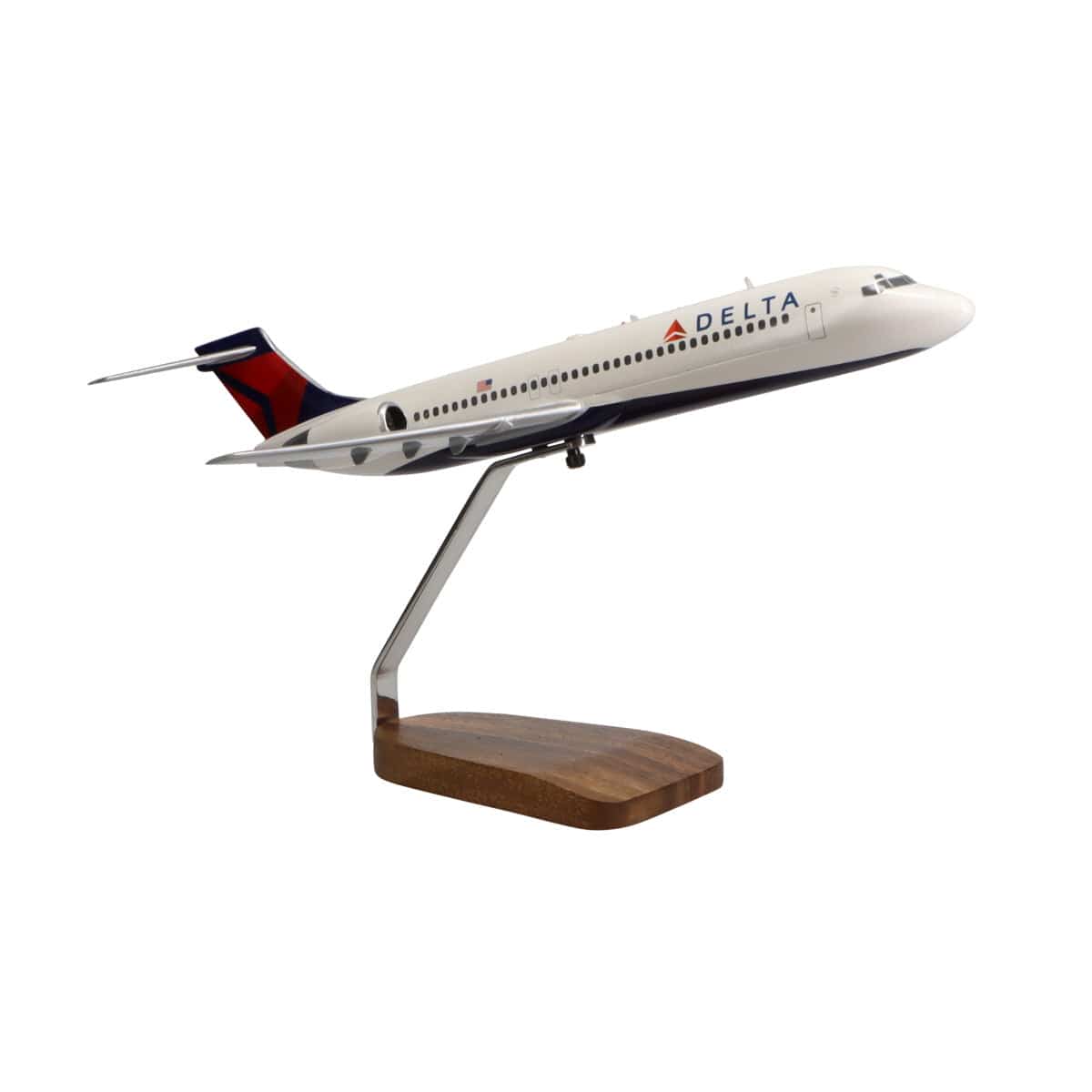 High Flying Models Aircraft Models Boeing 717 Delta Air Lines Large Mahogany Model