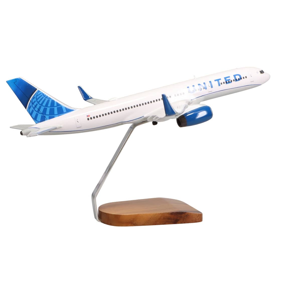 High Flying Models Aircraft Models Boeing 757-200 United Airlines Large Mahogany Model