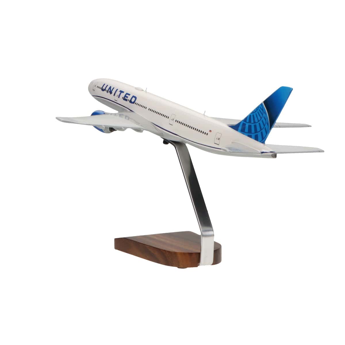 High Flying Models Aircraft Models Boeing 777-200 United Airlines (2019 New Livery) Large Mahogany Model