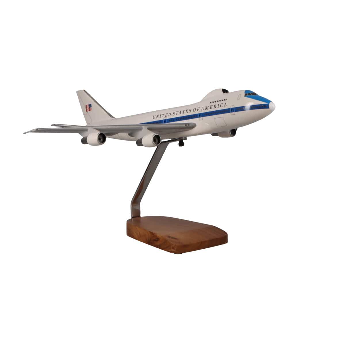 High Flying Models Aircraft Models Boeing E-4 Advanced Airborne Command Post Large Mahogany Model