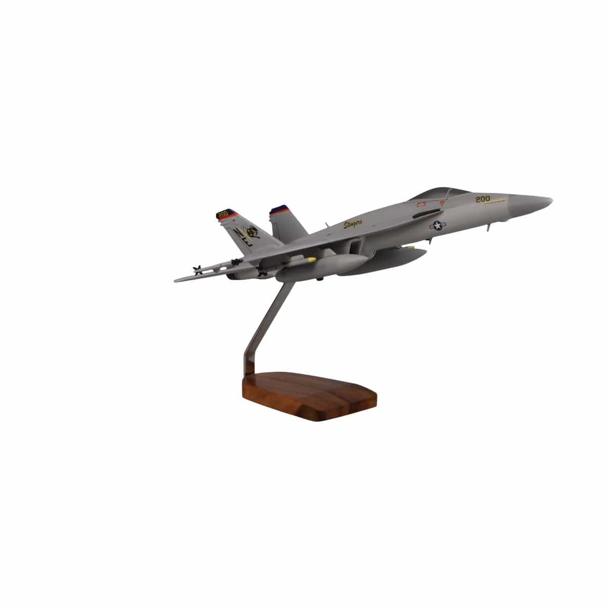 High Flying Models Aircraft Models Boeing F/A-18E Super Hornet Stingers Large Mahogany Model
